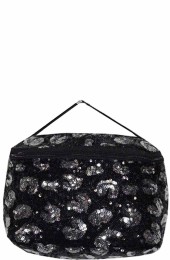 Sequin Cosmetic Pouches-REQ277/BK